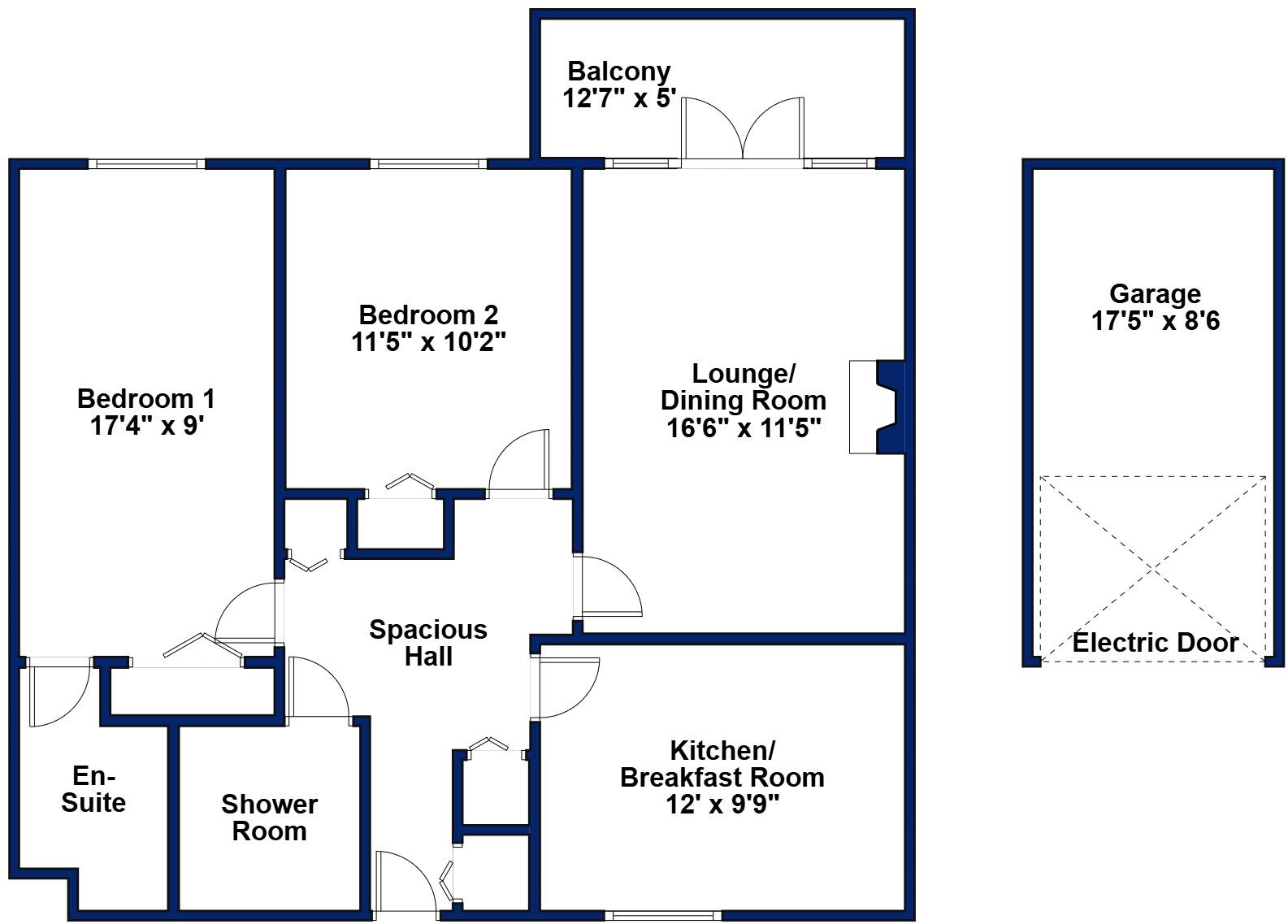 Flat 16, The Atrium, Whincroft Close, Ferndown, Dorset floorplan