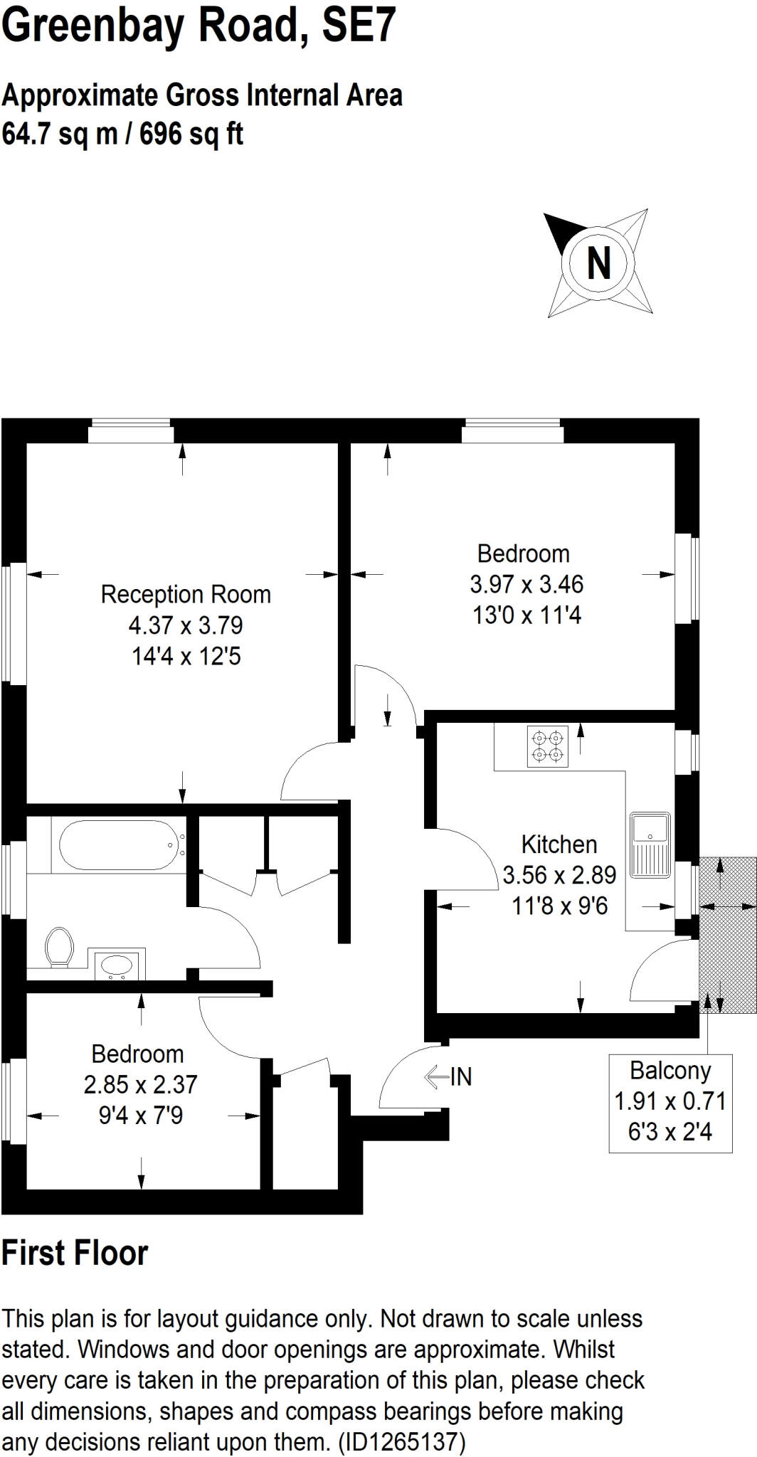 Greenbay Road, London, SE7 floorplan