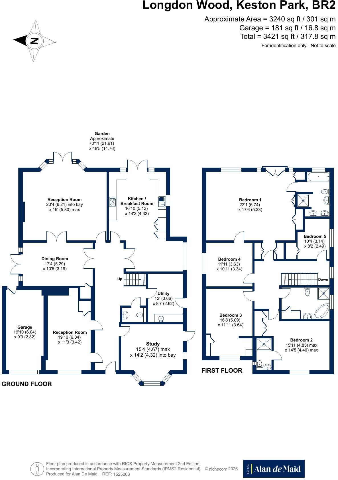 Longdon Wood, Keston floorplan