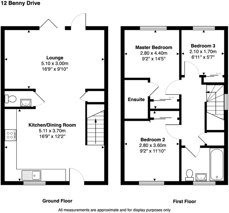 12, Benny Drive, Denny, FK6 5FF floorplan