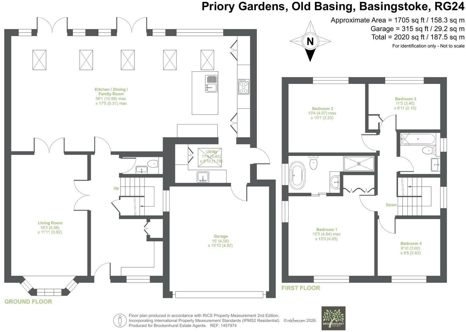 Priory Gardens, Old Basing floorplan