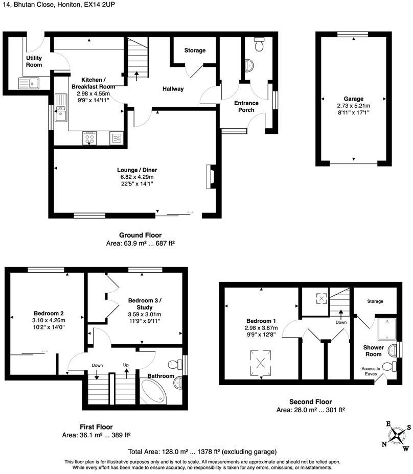 14, Bhutan Close, Honiton floorplan