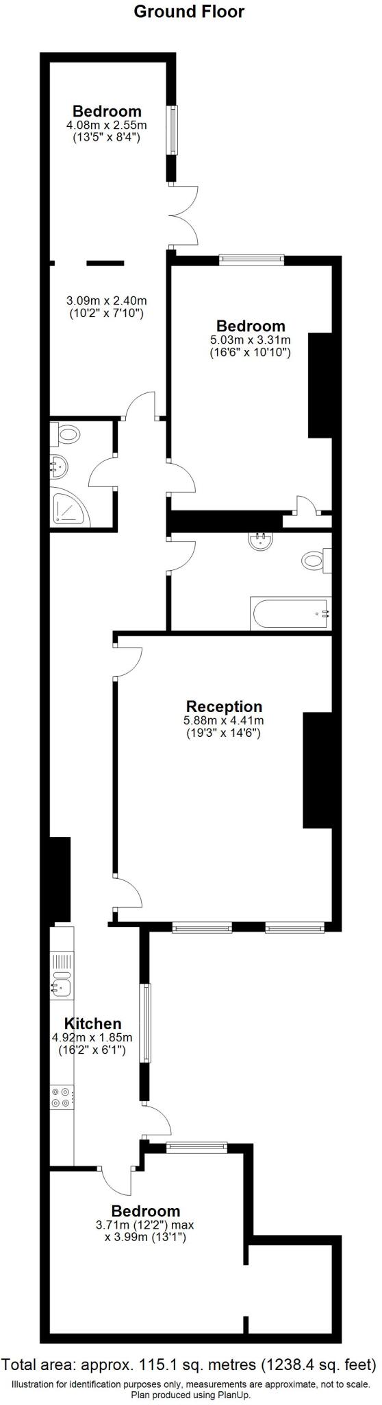 Worcester Terrace, Clifton floorplan