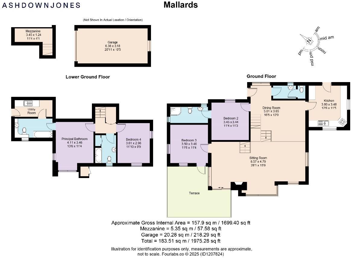 Mallards, No.3 Holbeck Close, Windermere, LA23 1NA floorplan