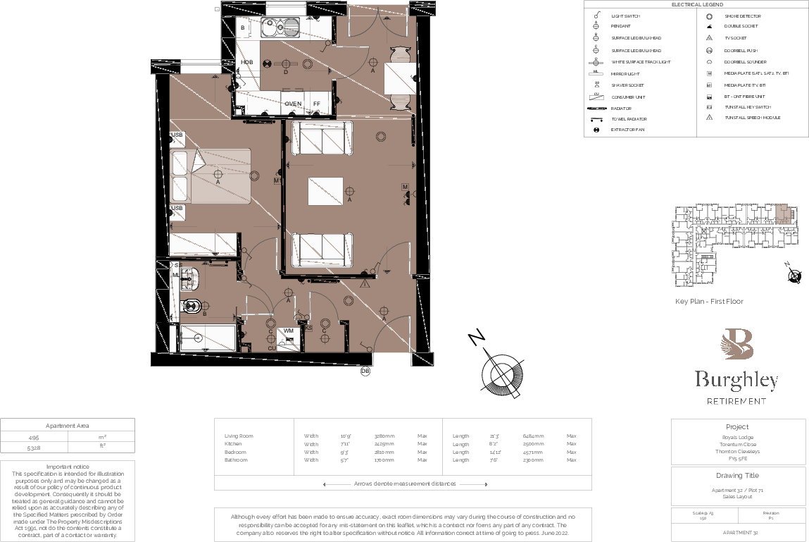 2 Royles Lodge, Torentun Close, Thornton-Cleveleys, Lancashire, FY5 floorplan