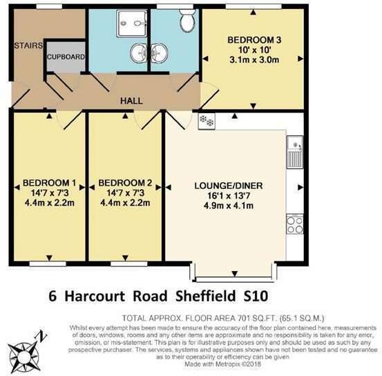 6 Harcourt Road, Harcourt House, Crookesmoor, S10 1DJ floorplan