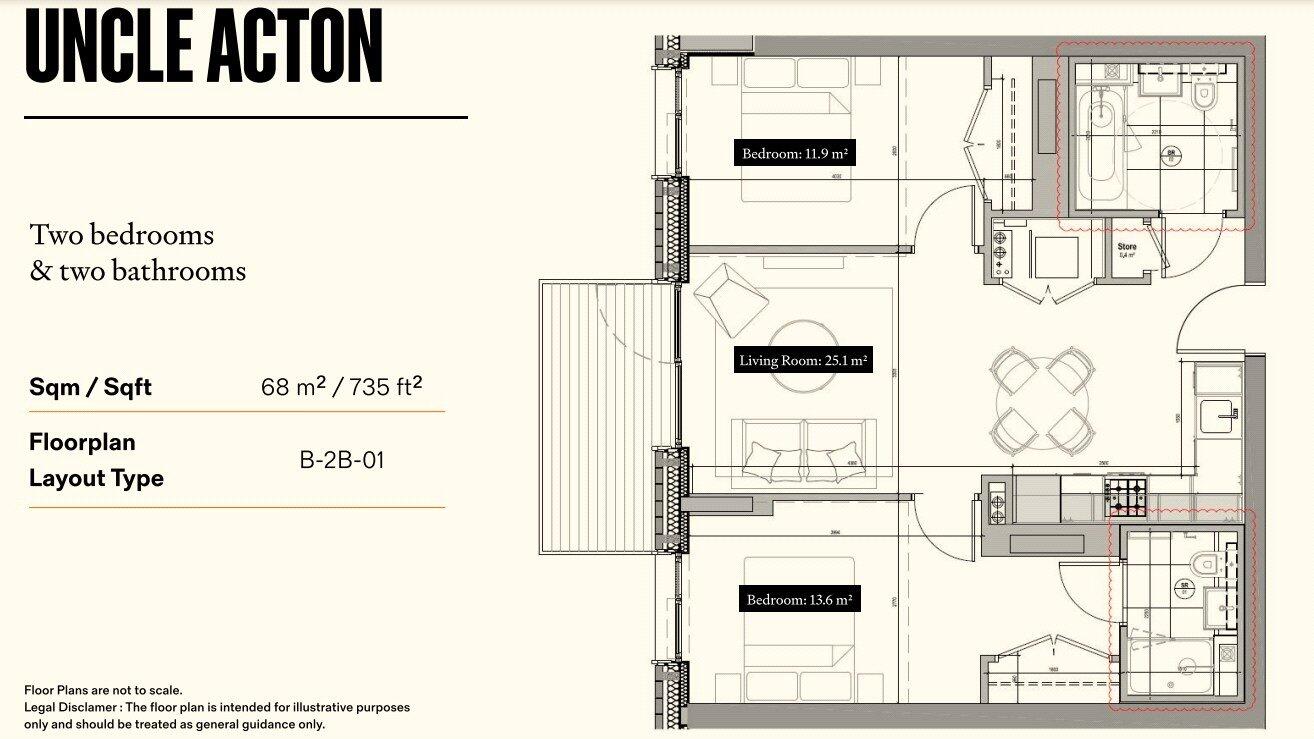 UNCLE Acton, 136 Victoria Road, W3 floorplan