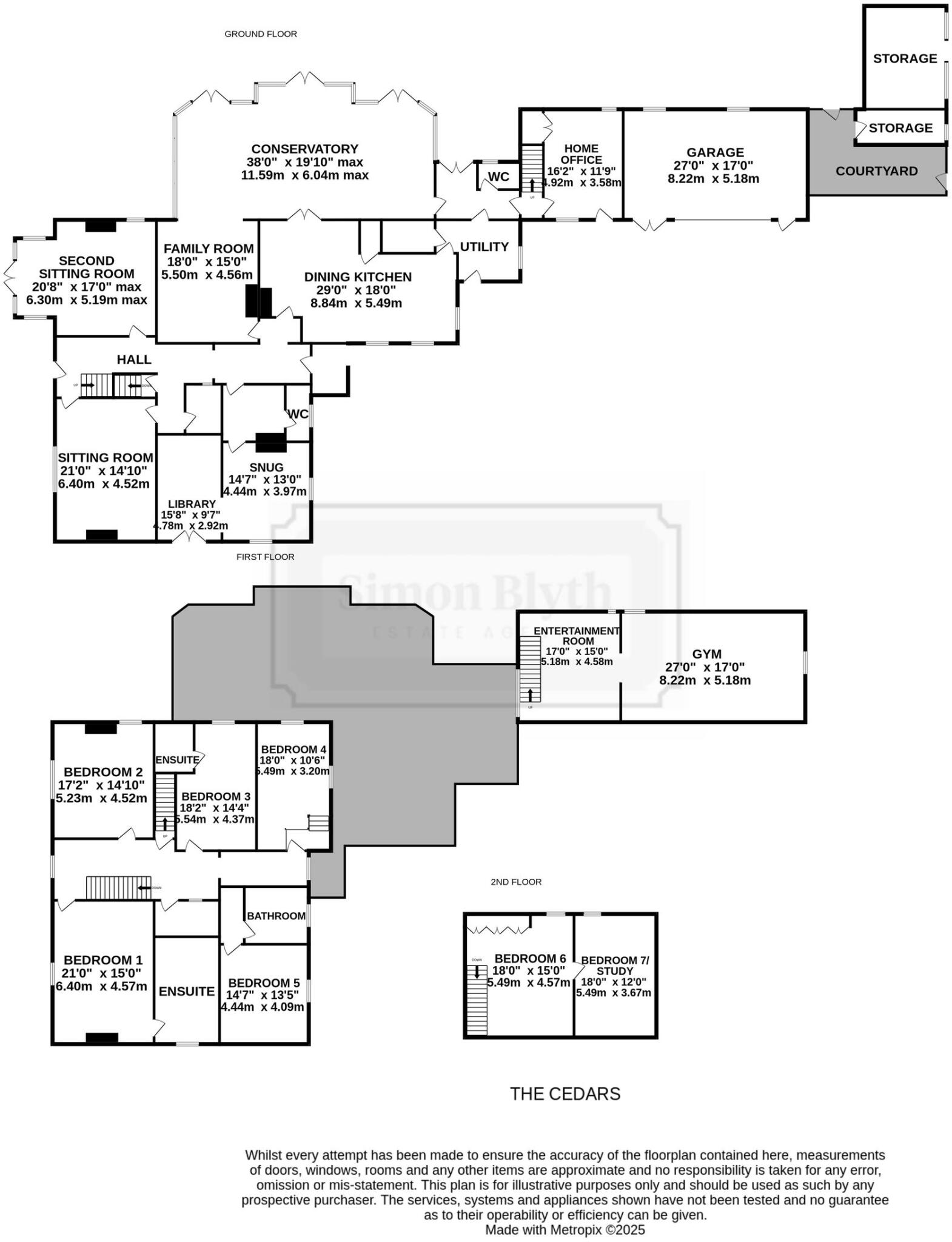 The Cedars (36 High Street), Castle Donington, Derby, DE74 2PP floorplan