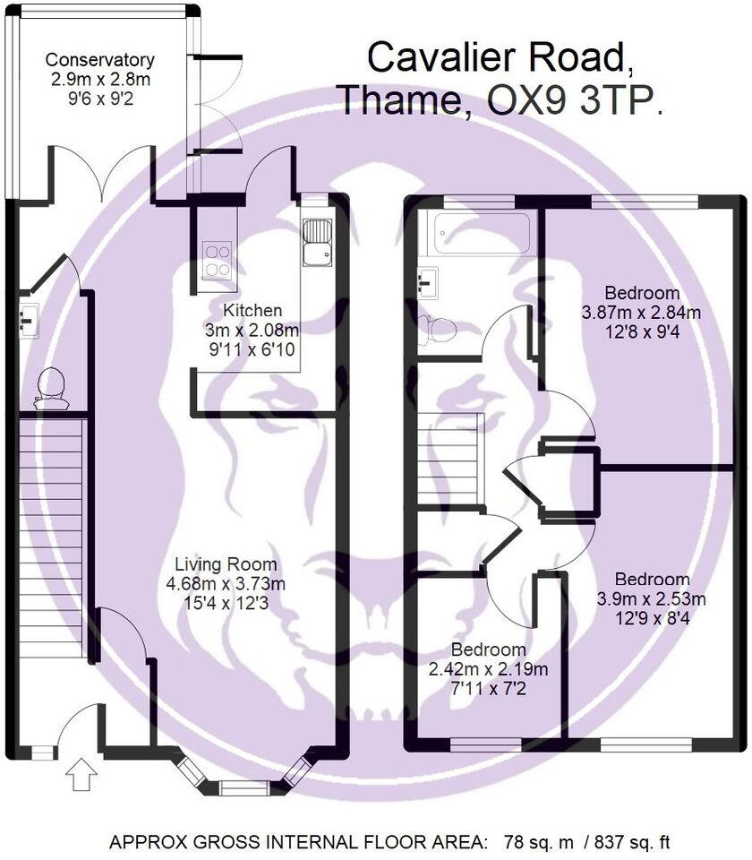 Cavalier Road, Thame, OX9 3TP floorplan
