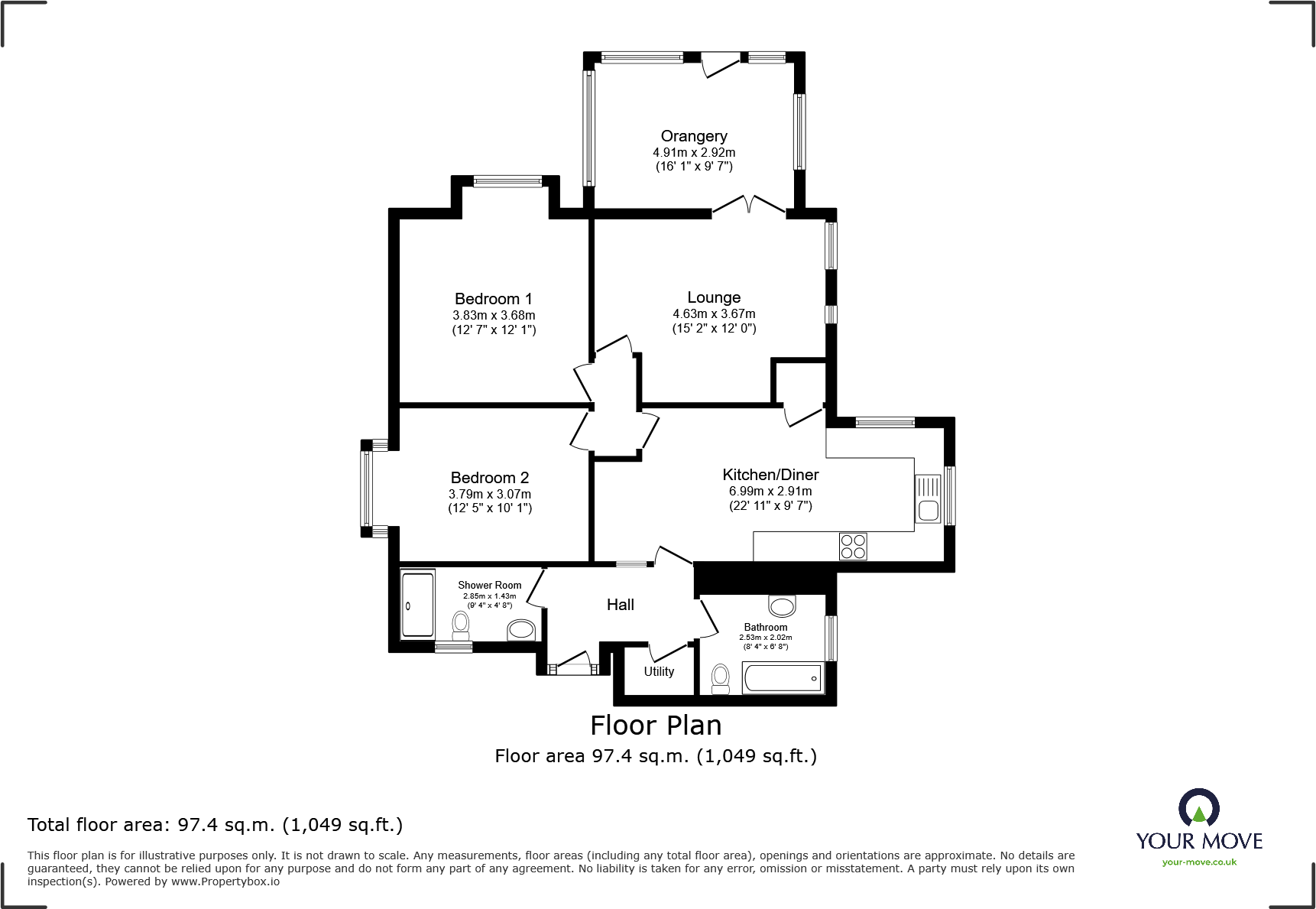 Near Royd Gardens, Cudworth, Barnsley, S72 floorplan