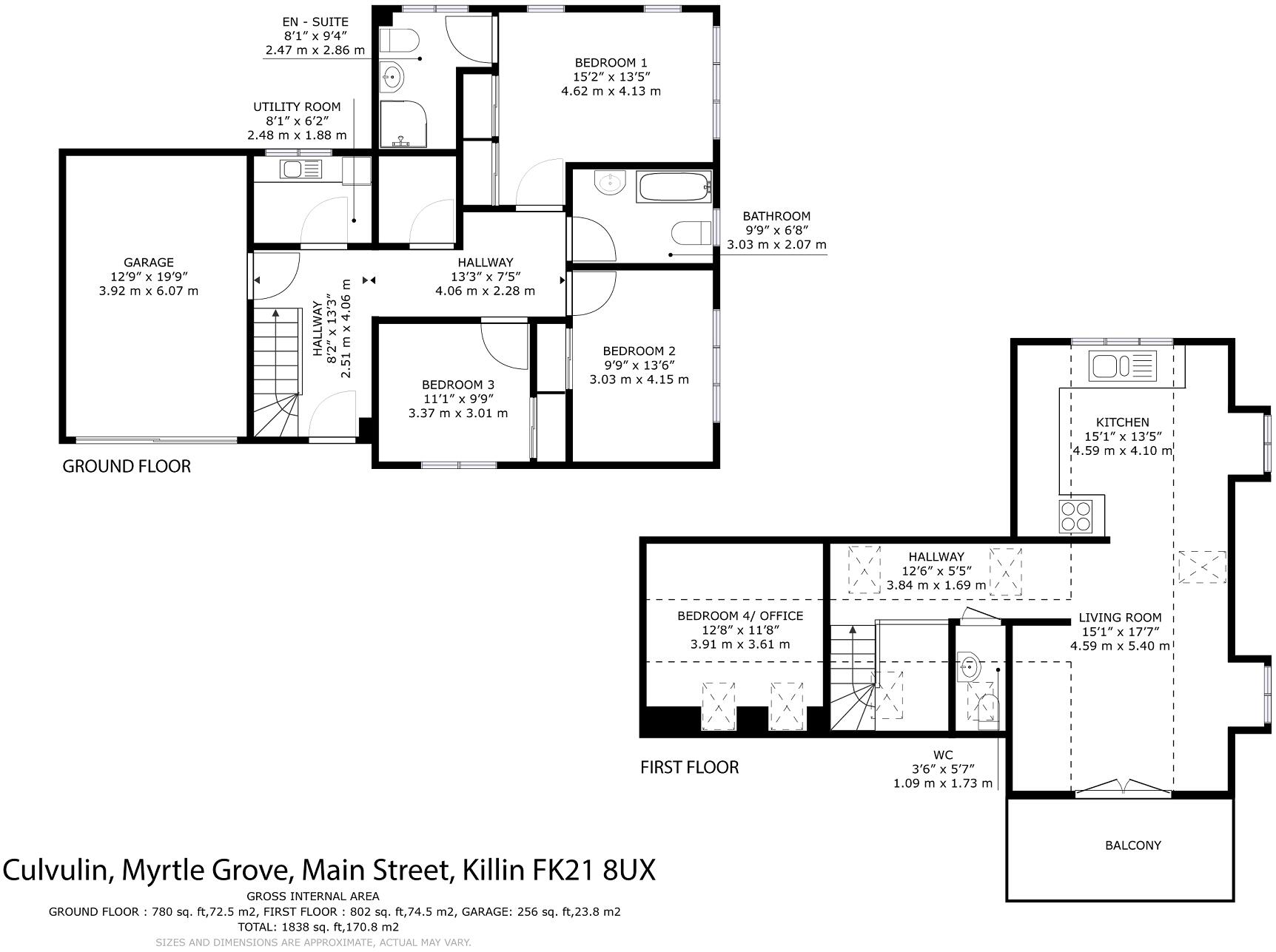 Culvulin, Myrtle Grove, Main Street, Killin FK21 8UX floorplan