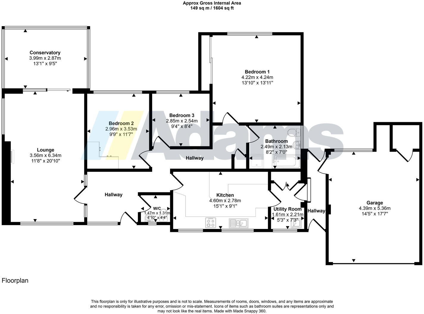 Cedarways, Appleton WA4 floorplan