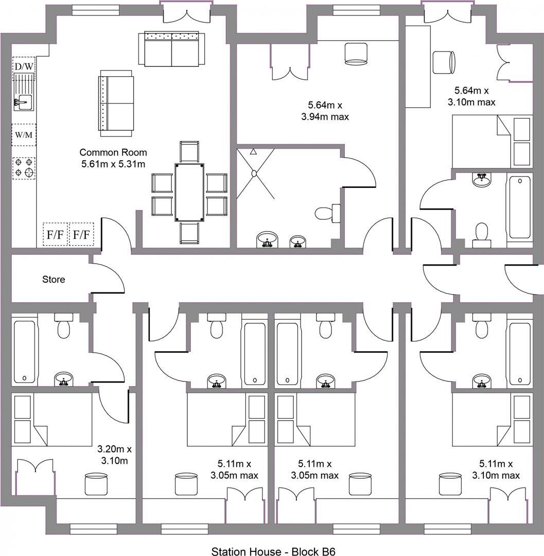 B6, Station House, Old Warwick Road, Leamington Spa floorplan