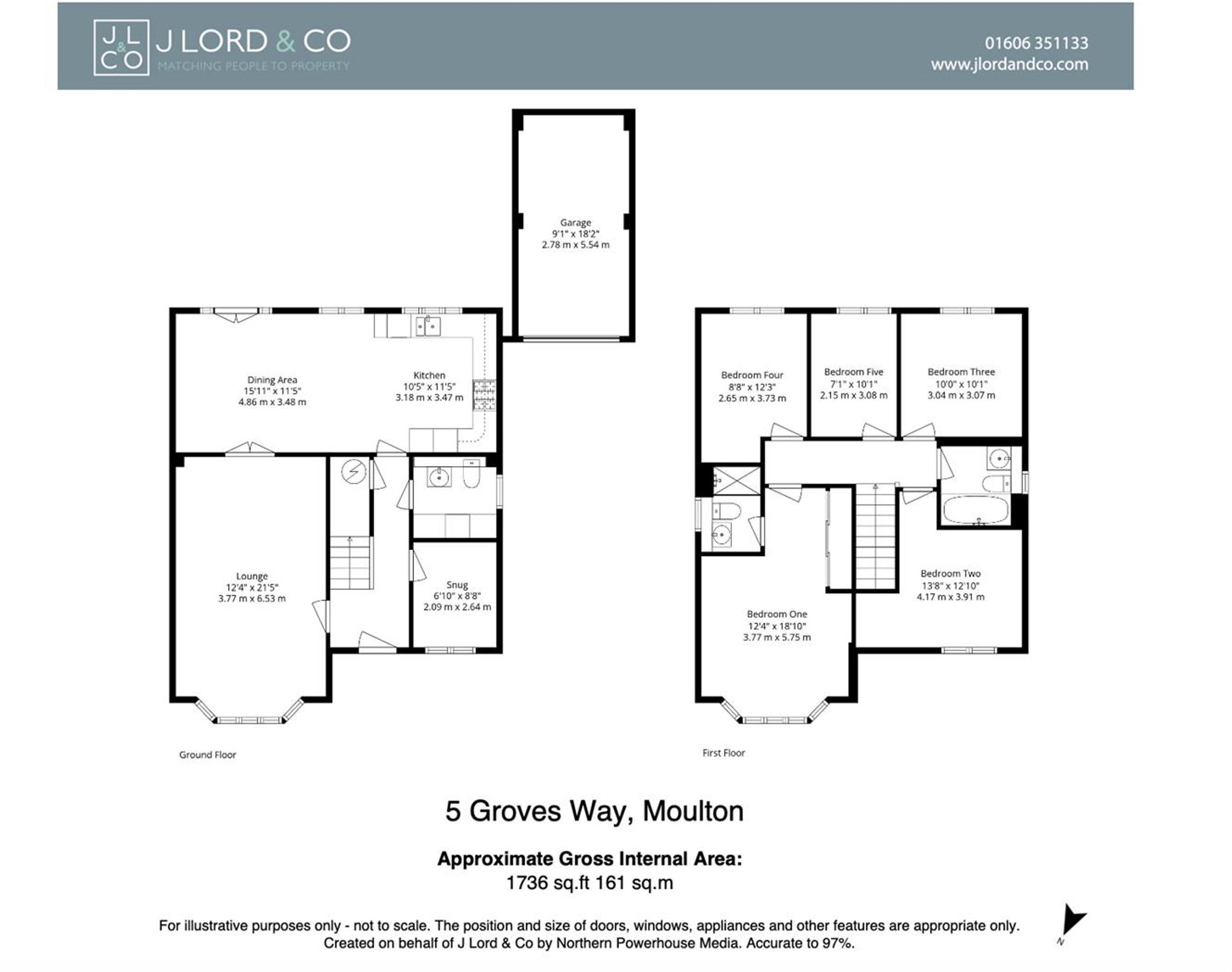 5 Groves Way, Moulton, Cheshire, CW9 8SD floorplan
