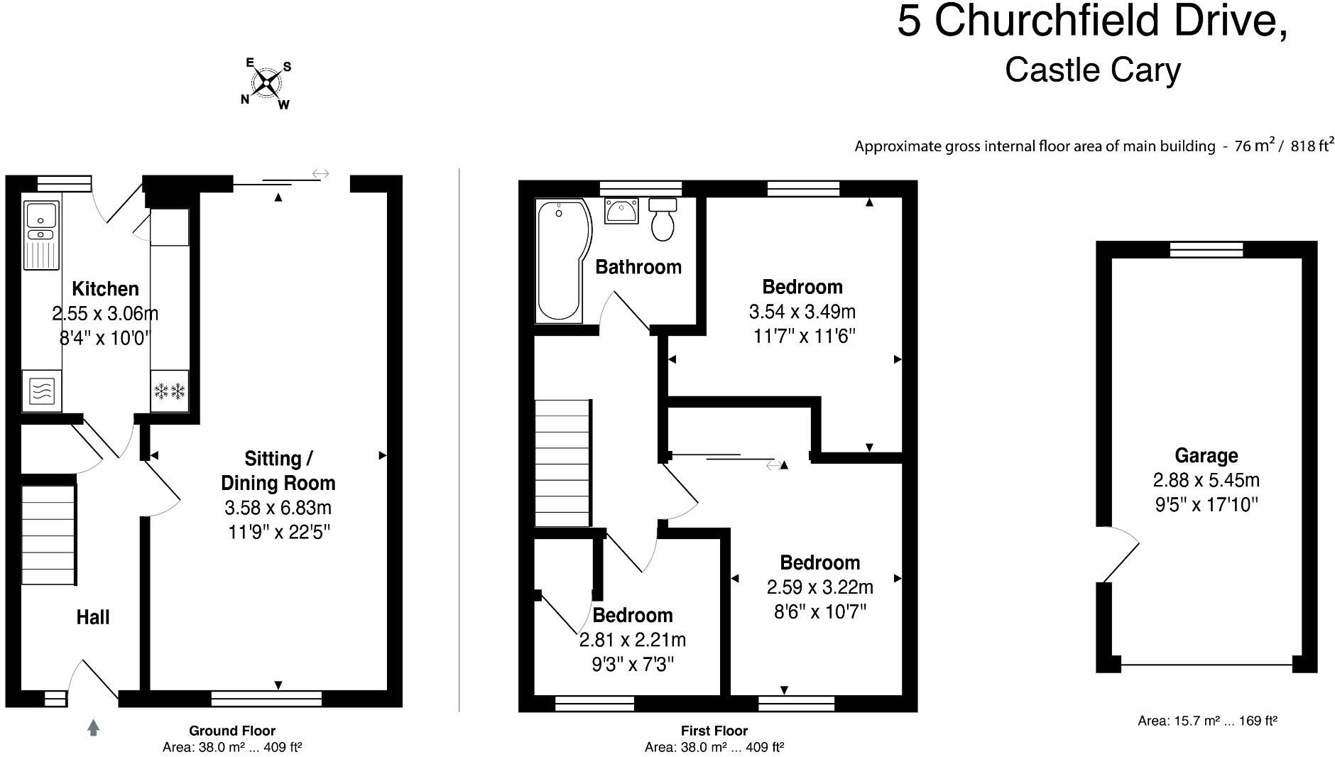 5, Churchfield Drive, Ansford, Castle Cary, Somerset, BA7 floorplan