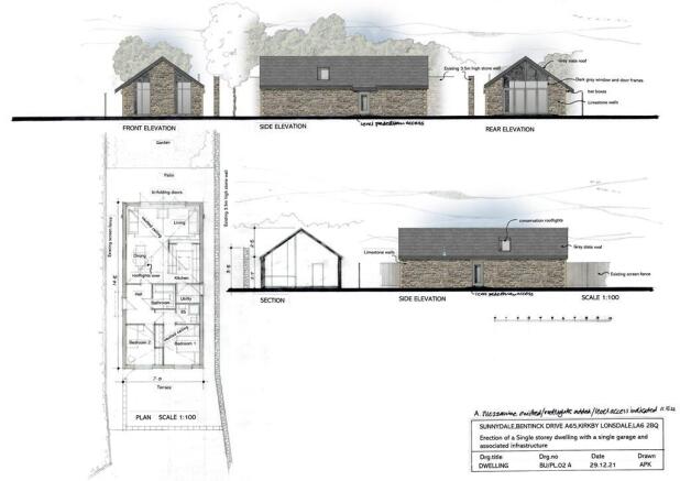 Proposed floor plan & section