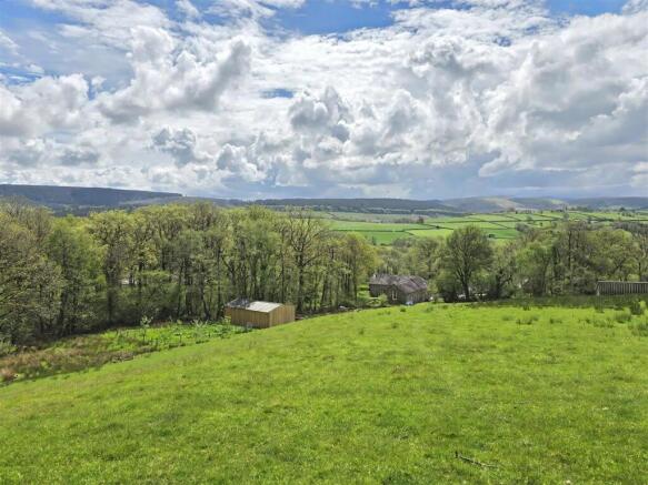 Views from top of field looking back to the house