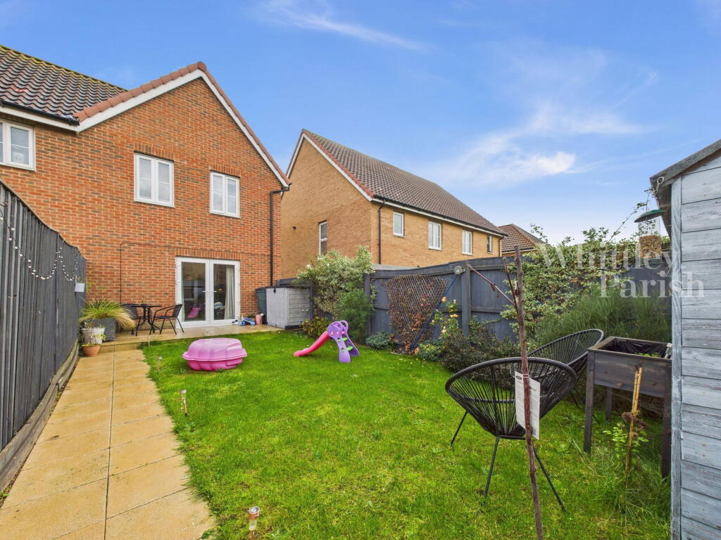 2-bed semi-detached on Noctule Grove, Hethersett, Norwich, NR9 3FQ, £180,000