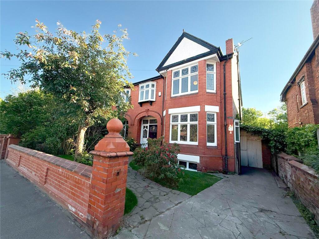 4-bed semi-detached on Central Road, West Didsbury, M20, £750,000