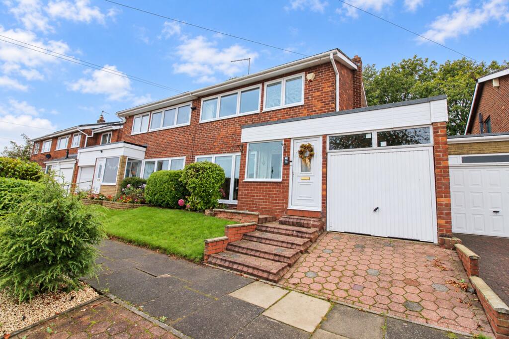3-bed semi-detached on John F Kennedy Estate, Washington Village, Washington. NE38, £240,000