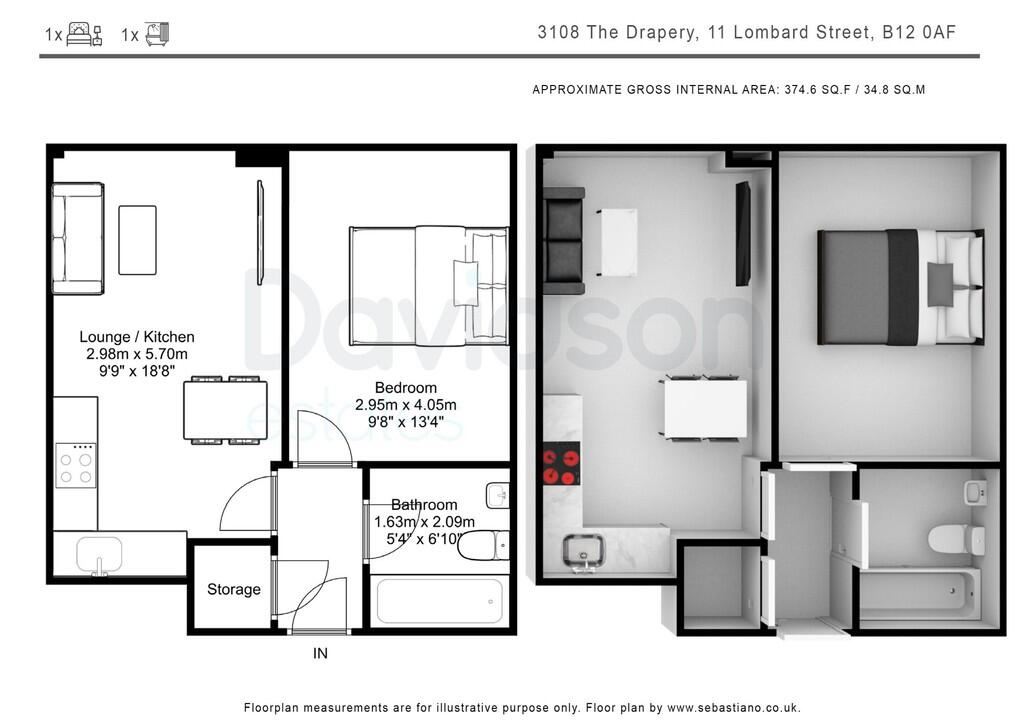 1 bedroom apartment for rent