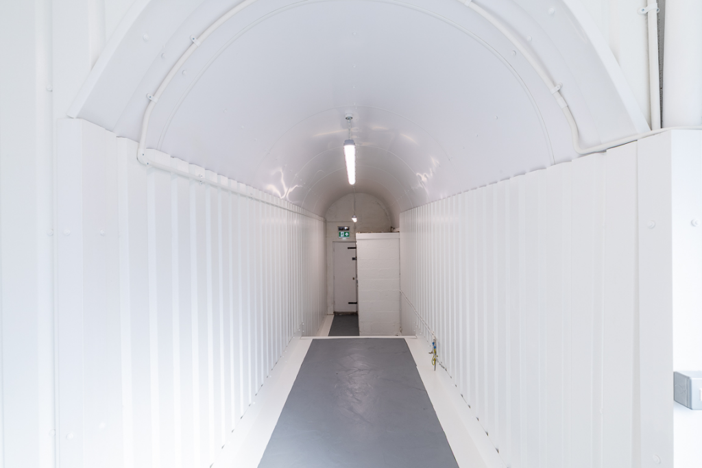 The front of an arch.