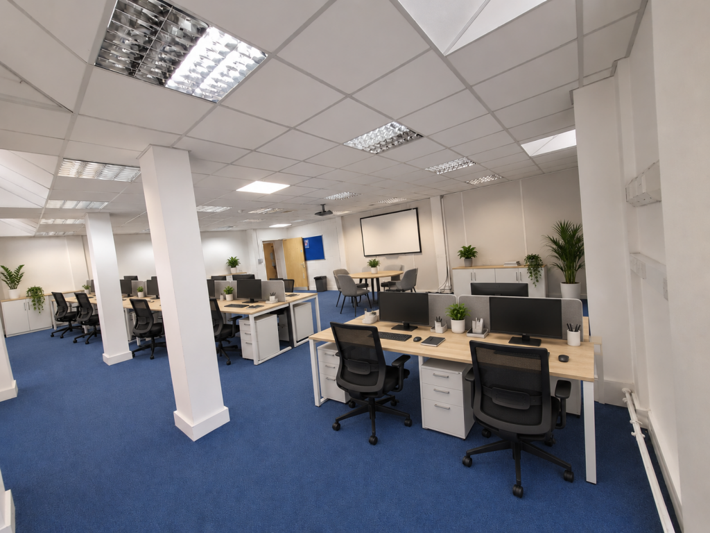 AI-generated visual showing how vacant office 1.08 could look