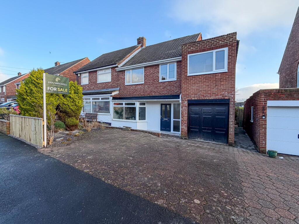 4-bed semi-detached on Hollinhill, Rowlands Gill, £275,000