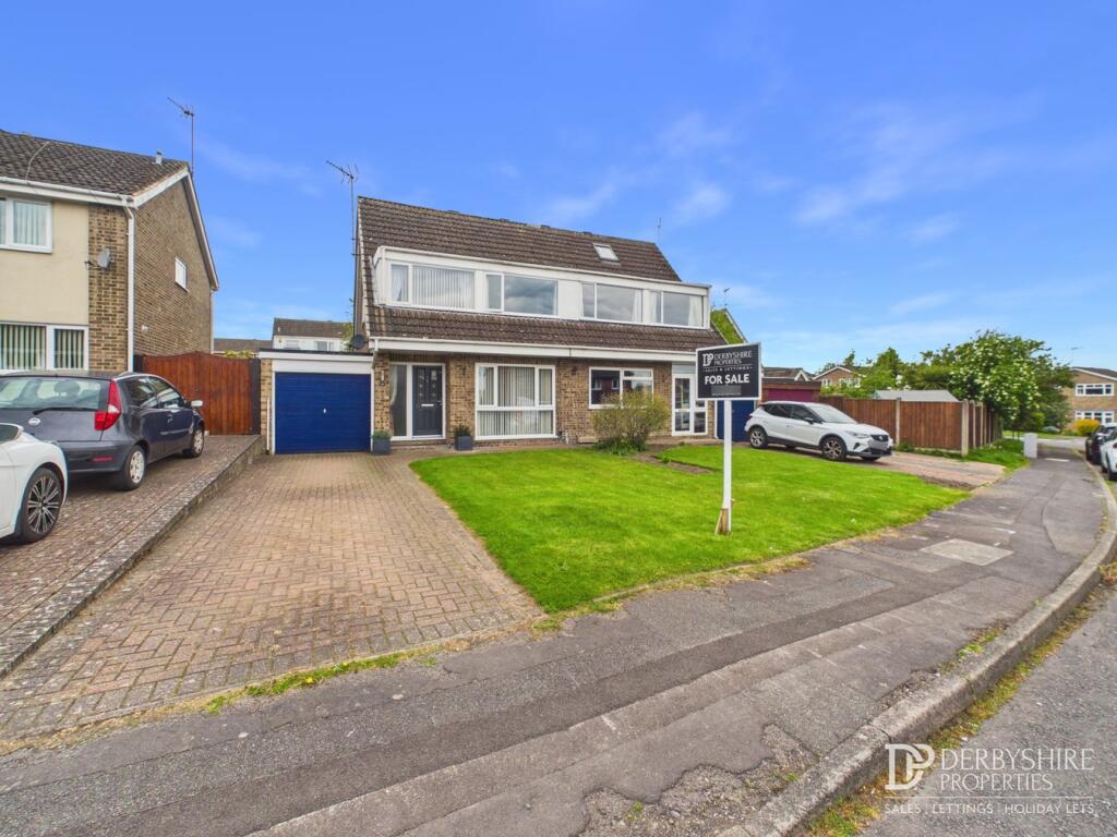 3-bed semi-detached on Linden Close, Kilburn, Belper, DE56, £260,000