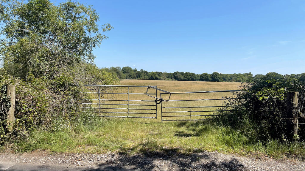 Double-gated entrance to the south.