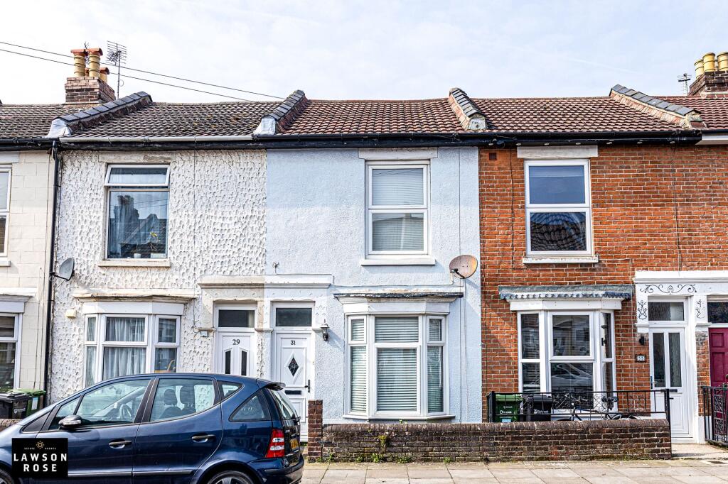 2-bed terraced on Sutherland Road, Southsea, PO4, £210,000