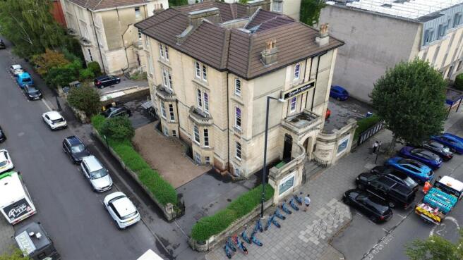 whiteladies road drone images, maggs and allen off