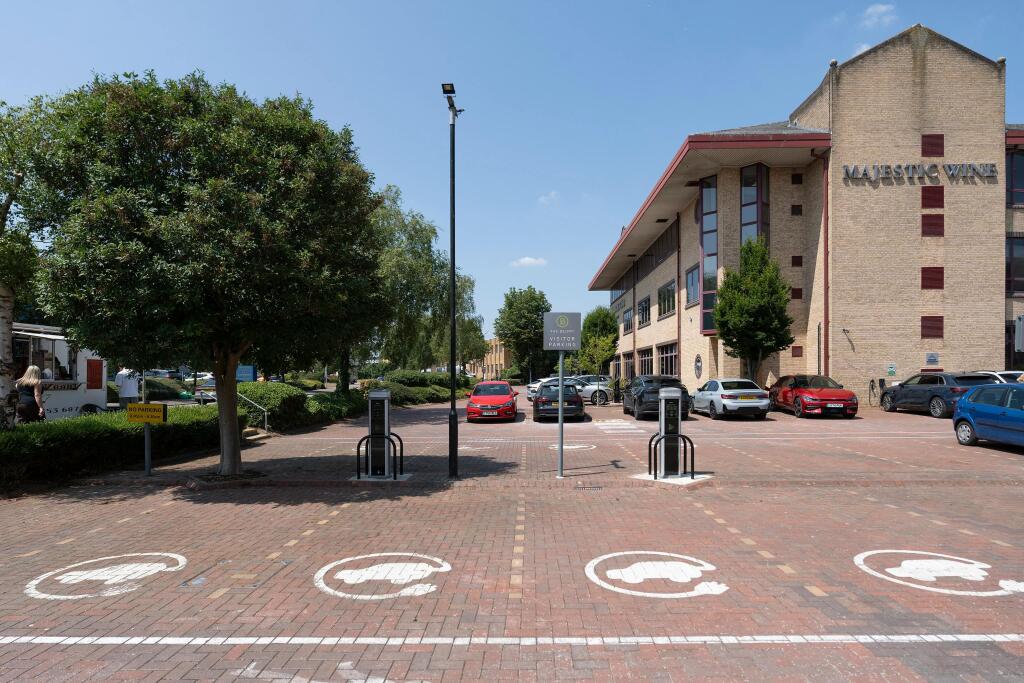Visitor parking and EV points