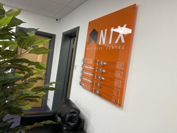 Reception Area with your business name on the wall