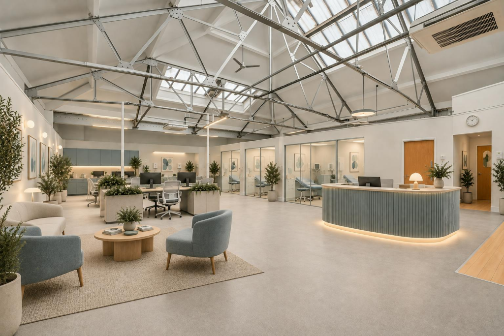 Modern Loft-Style Clinic Reception and Workspace.png