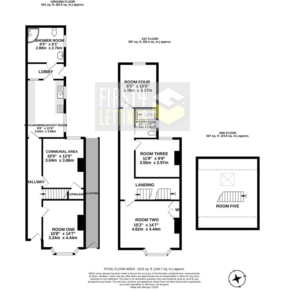 1 bedroom terraced house for rent