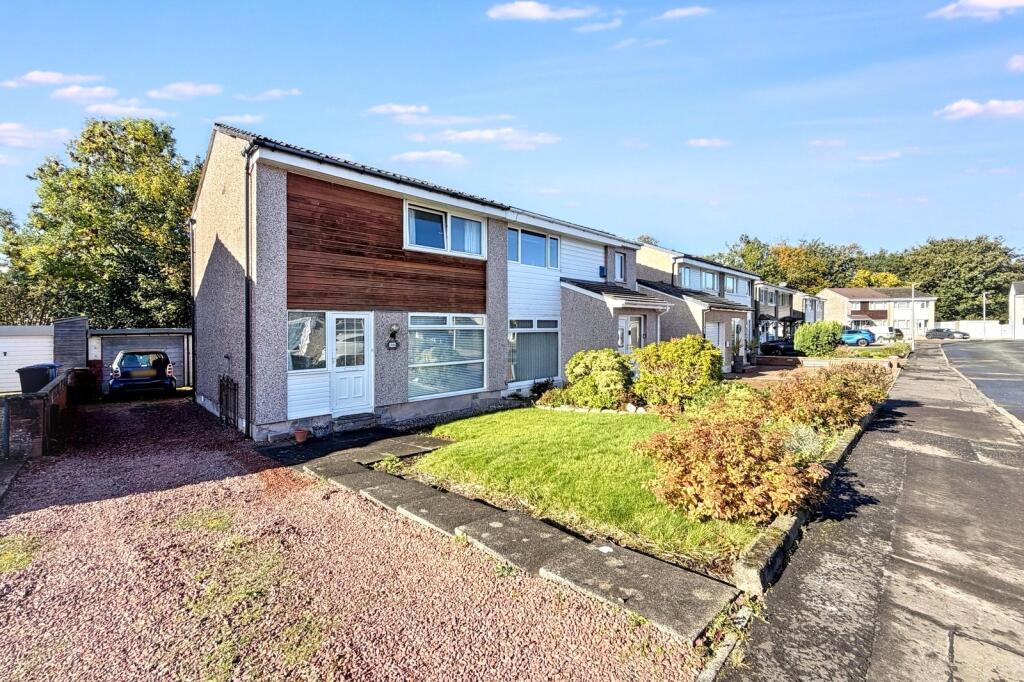 2-bed semi-detached on Rosevale Crescent, Hamilton, South Lanarkshire, ML3, £140,000