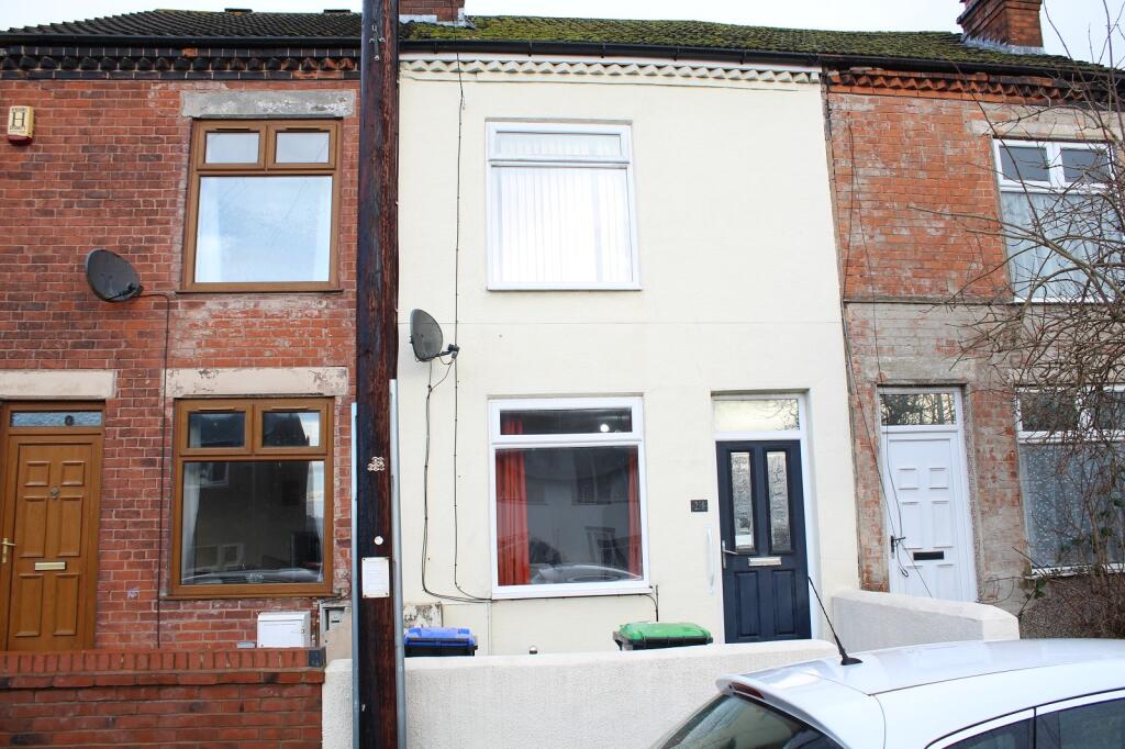 2-bed terraced on Alfreton Road, Pye Bridge, Derbyshire. DE55 4PB, £95,000