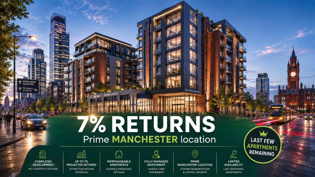 1-bed flat on Greengate, Salford, Manchester, M3, £160,000