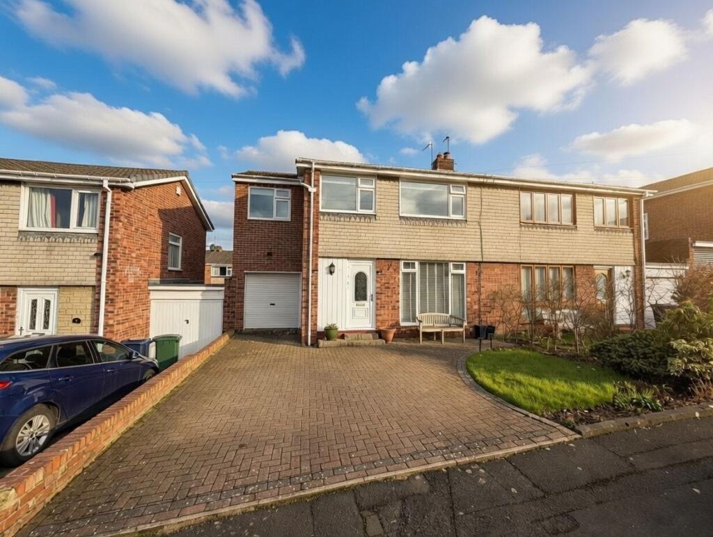4-bed semi-detached on Holburn Close, Ryton, £300,000