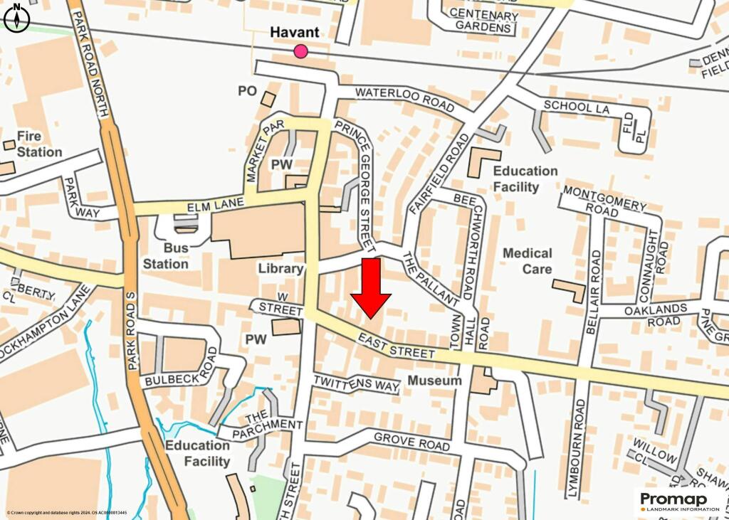 Bear Hotel, Havant - Location Map.jpg
