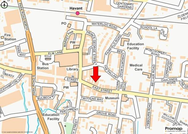 Bear Hotel, Havant - Location Map.jpg