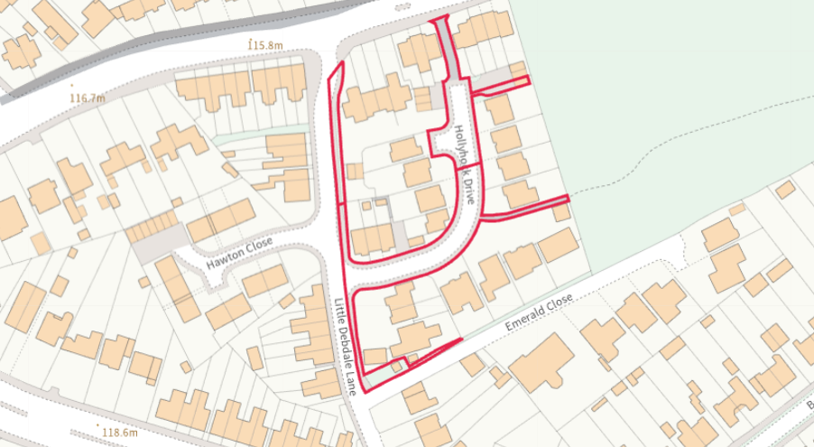 Land at Hollyhock Drive/Little Debdale, Mansfield, Nottinghamshire NG19 7HB