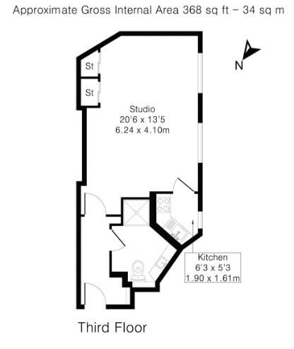 Studio flat for rent