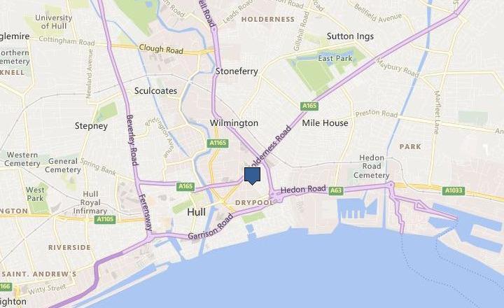 Acorn Ind Est, Strawberry St, Hull - locator map