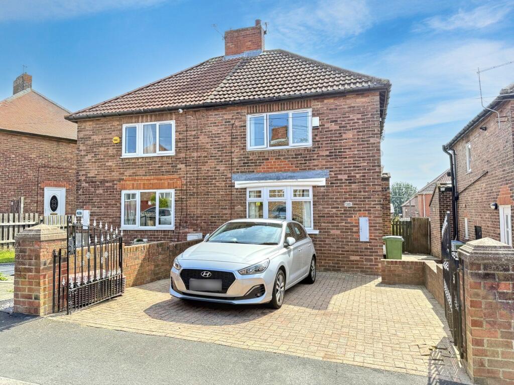 2-bed semi-detached on West Crescent, Easington, Peterlee, Durham, SR8 3HQ, £114,950