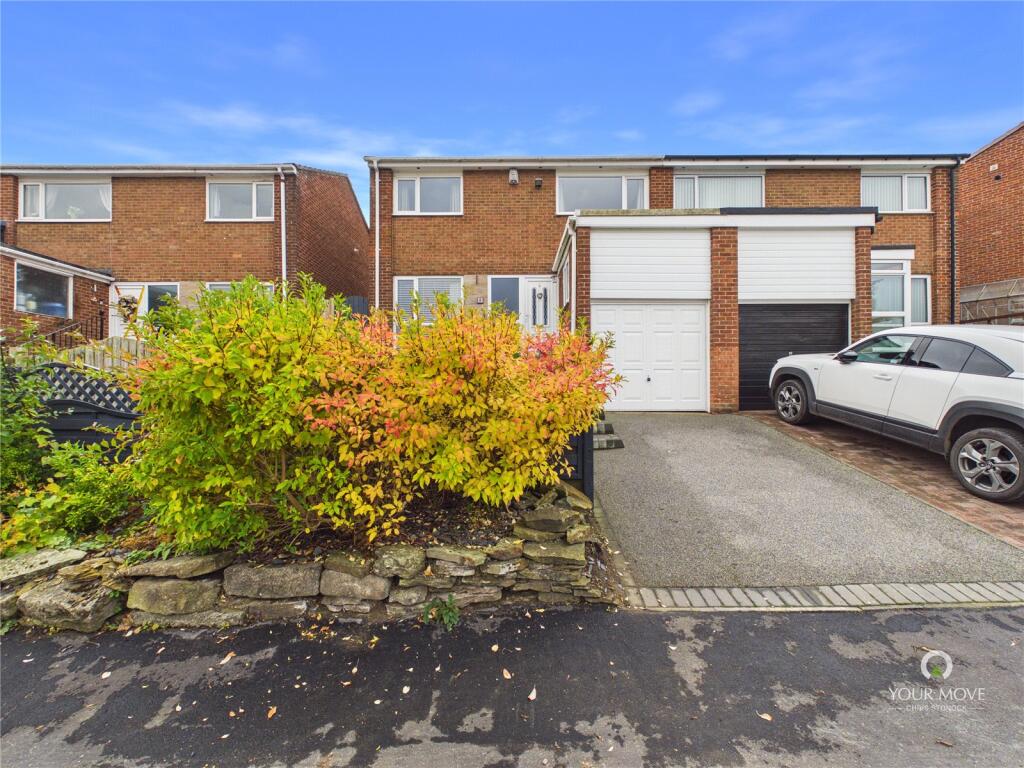 3-bed semi-detached on Meadow Way, Lanchester, Durham, DH7, £180,000