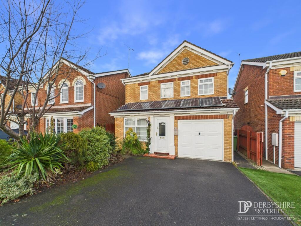 3-bed detached on Sherbourne Drive, Belper, DE56, £315,000