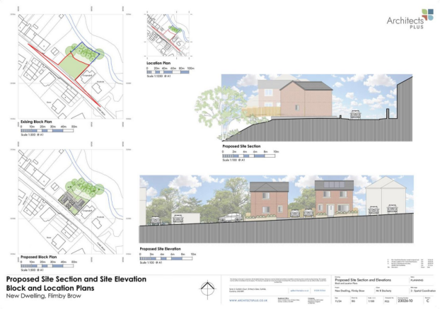 Amended Plan Dwg No 23026-10 Rev C Proposed Site Section and Elevations 11.06.25.pdf.png