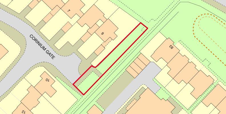 Main image of property: Land Adjacent to 9 Corinium Gate, St. Albans, Hertfordshire, AL3 4HX